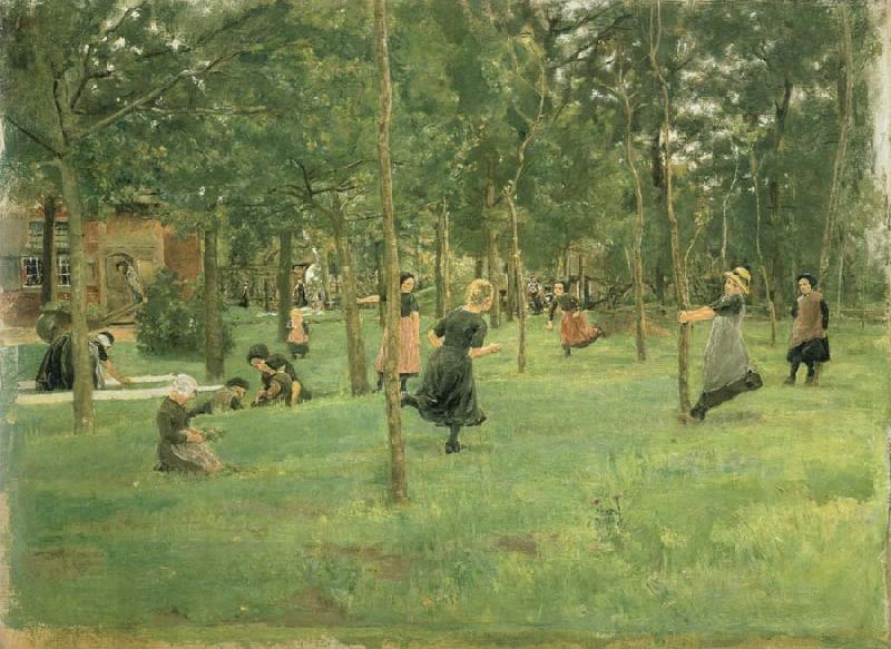 Max Liebermann Children Playing oil painting picture